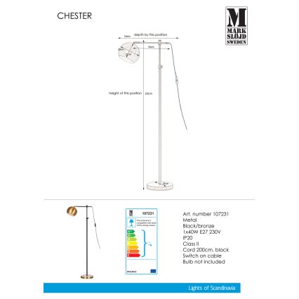 Markslöjd 107231 - Επιδαπέδια λάμπα CHESTER 1xE27/40W/230V