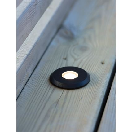 Markslöjd 107284 - LED εντοιχισμένο φωτιστικό εξωτερικού χώρου GARDEN24 LED/0,8W/24V IP44 μαύρο