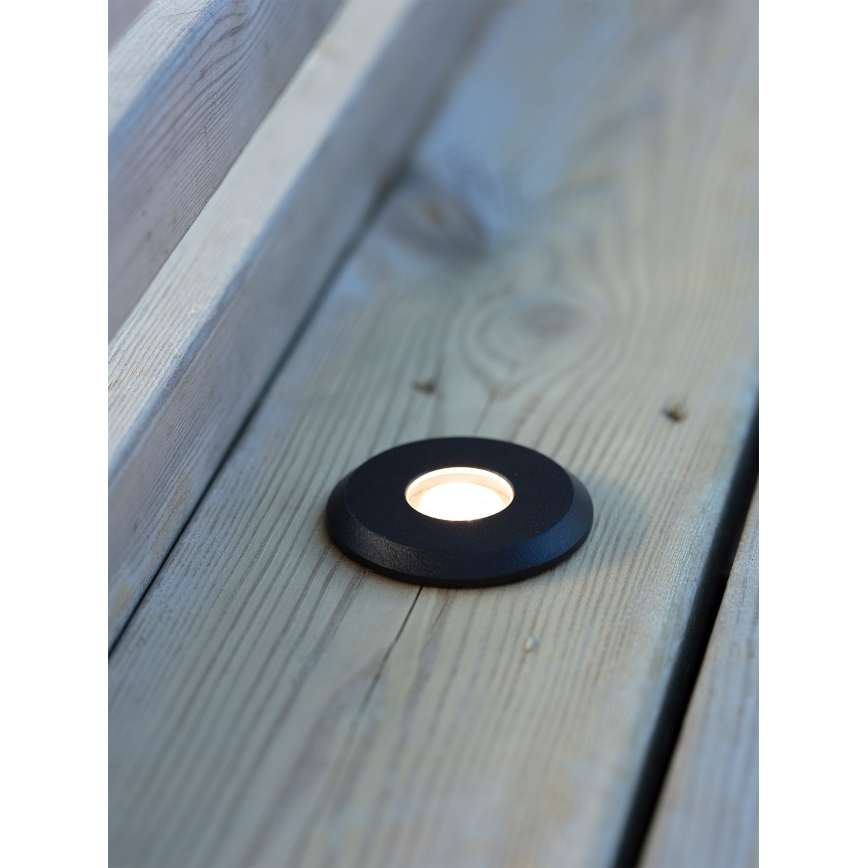 Markslöjd 107284 - LED εντοιχισμένο φωτιστικό εξωτερικού χώρου GARDEN24 LED/0,8W/24V IP44 μαύρο