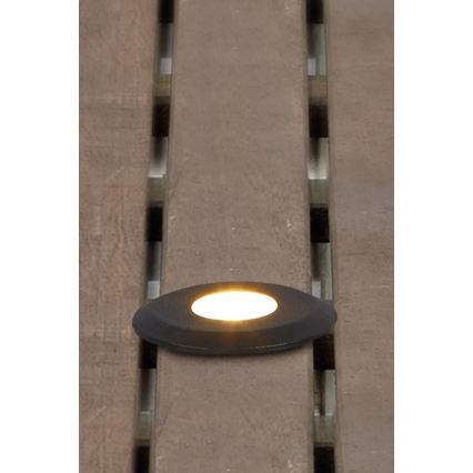 Markslöjd 107284 - LED εντοιχισμένο φωτιστικό εξωτερικού χώρου GARDEN24 LED/0,8W/24V IP44 μαύρο
