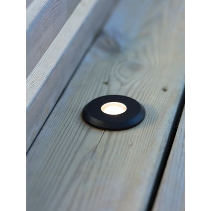 Markslöjd 107285 - Εντοιχισμένο εξωτερικό φωτιστικό LED GARDEN24 LED/3W/24V IP44 μαύρο