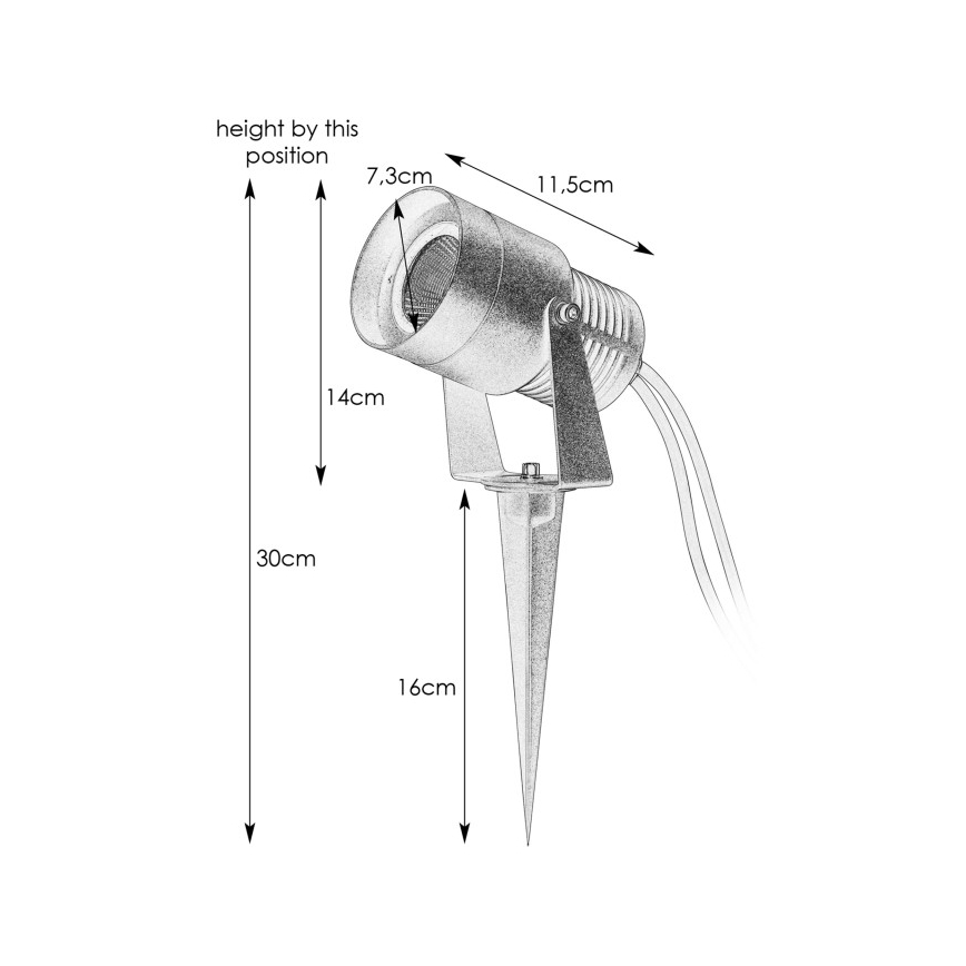 Markslöjd 107291 - Φωτιστικό εξωτερικού χώρου LED GARDEN24 LED/15W/24V IP44 μαύρο
