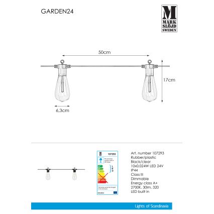 Markslöjd 107293 - Εξωτερική διακοσμητική σειρά LED GIRLANDA GARDEN 10xLED 5,5μ IP44