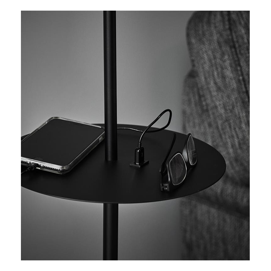 Markslöjd 107307 - Επιδαπέδια λάμπα s USB LINEAR 1xE14/40W/230V