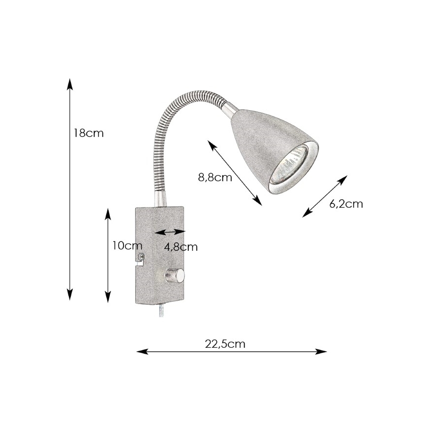 Markslöjd 107409 - Ρυθμιζόμενο φωτιστικό τοίχου CIRO 1xGU10/7W/230V