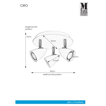 Markslöjd 107411 - Φωτιστικό σποτ CIRO 3xGU10/35W/230V