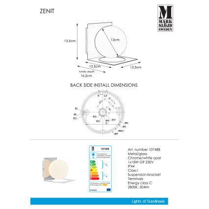 Markslöjd 107488 - Επιτοίχιο φωτιστικό μπάνιου ZENIT 1xG9/18W/230V IP44