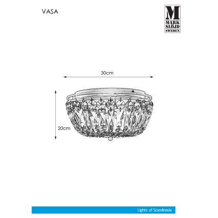 Markslöjd 107587 - Φως οροφής VASA 3xE14/40W/230V