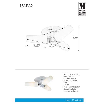 Markslöjd 107617 - Συνδεδεμένο πολύφωτο μπάνιου BRASTAD 3xE14/40W/230V IP44