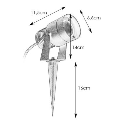 Markslöjd 107713 - Εξωτερικό φωτιστικό LED GARDEN24 LED/3W/24V IP44 ματ χρώμιο