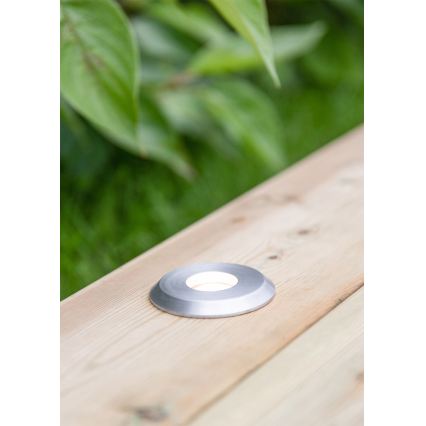 Markslöjd 107716 - Εντοιχισμένο υπαίθριο φωτιστικό LED GARDEN24 LED/0,8W/24V IP44 μαύρο/ματ χρώμιο