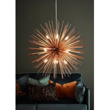 Markslöjd 107752 - Κρεμαστό φωτιστικό οροφής SOLEIL 12xE14/20W/260V Ροζ χρυσό