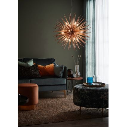 Markslöjd 107752 - Κρεμαστό φωτιστικό οροφής SOLEIL 12xE14/20W/260V Ροζ χρυσό