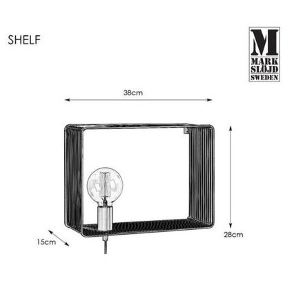 Markslöjd 107814 - Φως τοίχου SHELF 1xE27/60W/230V