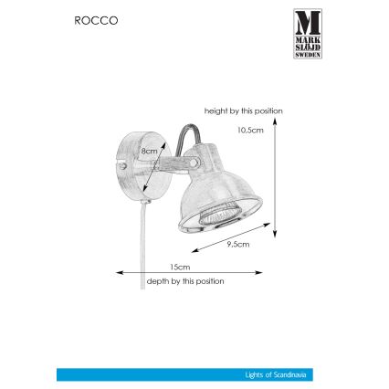 Markslöjd 107853 - Προβολέας τοίχου ROCCO 1xGU10/7W/230V