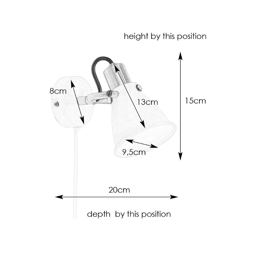 Markslöjd 107856 - Προβολέας τοίχου ALTON 1xE14/40W/230V