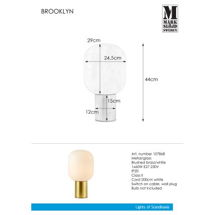 Markslöjd 107868 - Επιτραπέζια λάμπα BROOKLYN 1xE27/60W/230V