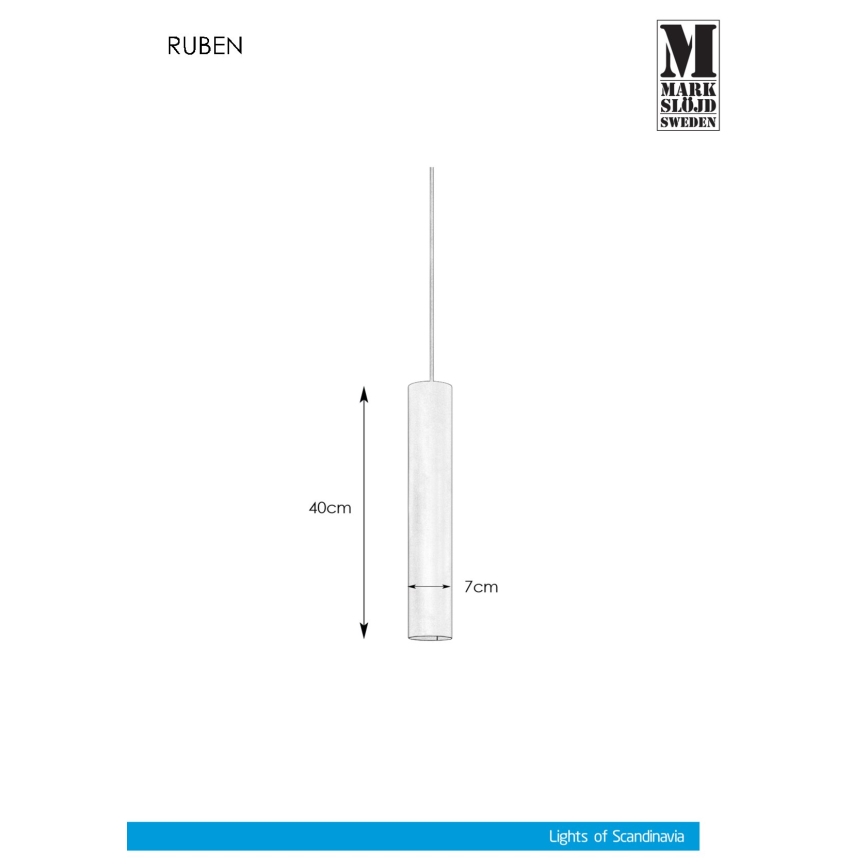 Markslöjd 107880 - Πολύφωτο πρίζας RUBEN 1xGU10/35W/230V