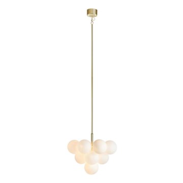 Markslöjd 107903 - Πολυέλαιος σε ράβδο MERLOT 13xG9/20W/230V, διάμ. 56 cm, λευκό/χρυσό