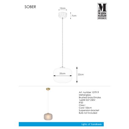 Markslöjd 107919 - Πολύφωτο σε σχοινί SOBER 1xE27/20W/230V
