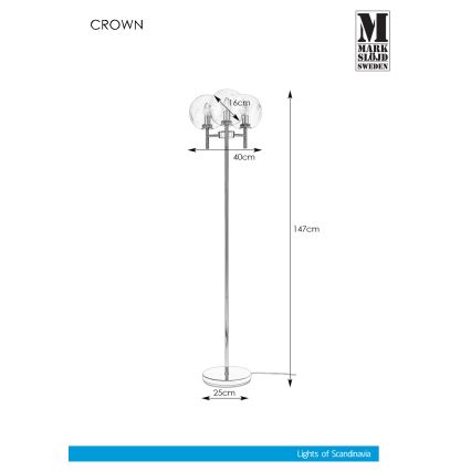 Markslöjd 107947 - Επιδαπέδια λάμπα CROWN 3xE14/20W/230V