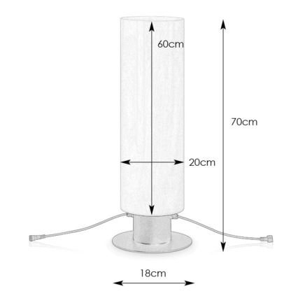 Markslöjd 107985 - Εξωτερικό φωτιστικό LED GARDEN24 LED/12W/24V 70 cm IP44 μαύρο