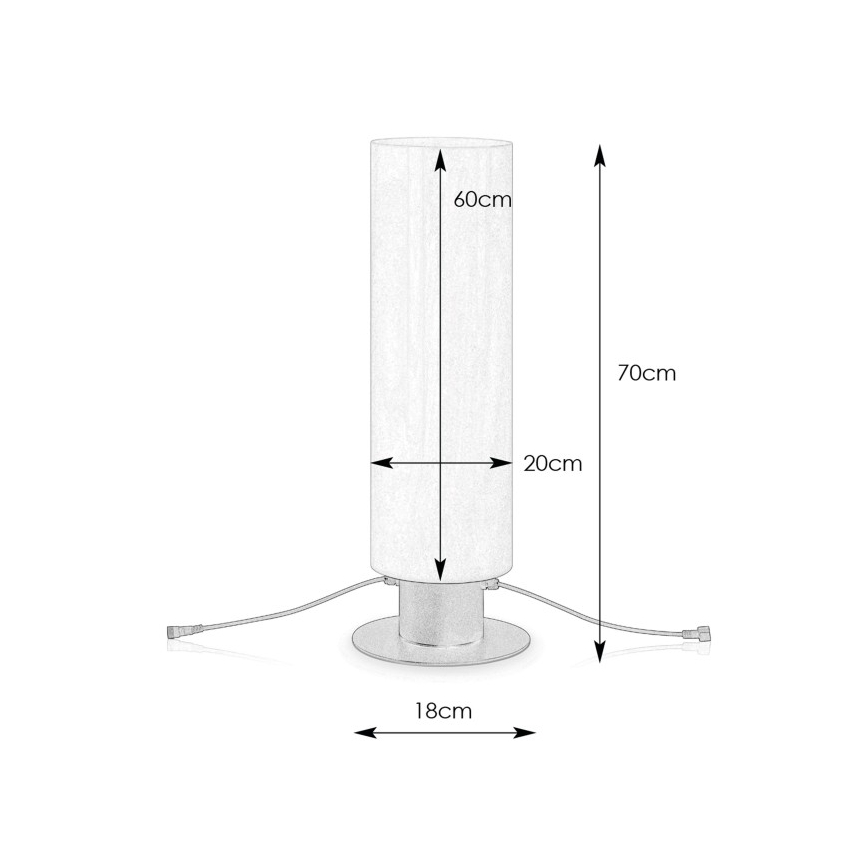 Markslöjd 107985 - Εξωτερικό φωτιστικό LED GARDEN24 LED/12W/24V 70 cm IP44 μαύρο