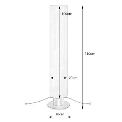 Markslöjd 107986 - LED Φωτιστικό εξωτερικού χώρου GARDEN24 LED/20W/24V 110 cm IP44 μαύρο