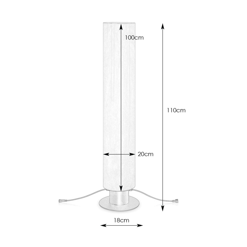 Markslöjd 107986 - LED Φωτιστικό εξωτερικού χώρου GARDEN24 LED/20W/24V 110 cm IP44 μαύρο