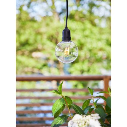 Markslöjd 107989 - Εξωτερικό κρεμαστό LED φωτιστικό GARDEN24 LED/2,86W/24V IP44 μαύρο/διάφανο