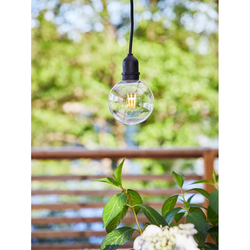 Markslöjd 107989 - Εξωτερικό κρεμαστό LED φωτιστικό GARDEN24 LED/2,86W/24V IP44 μαύρο/διάφανο