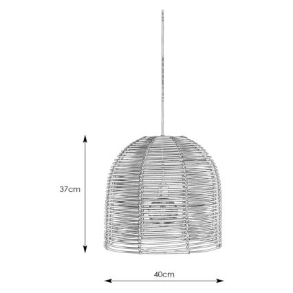 Markslöjd 107990 - LED Εξωτερικό κρεμαστό φωτιστικό GARDEN24 LED/2,86W/24V IP44 ρατάν/μαύρο