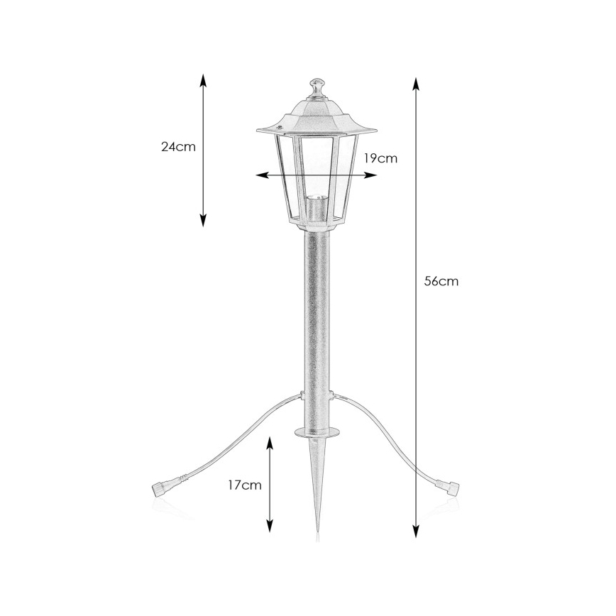 Markslöjd 107991 - Εξωτερικό φωτιστικό LED GARDEN24 LED/3W/24V 56 cm IP44 μαύρο
