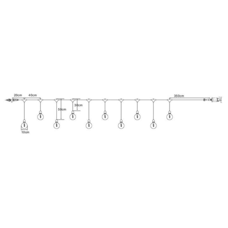 Markslöjd 108021 - Εξωτερική αλυσίδα LED GARDEN24 START 7,5m 10xLED / 2,9W / 230V IP44