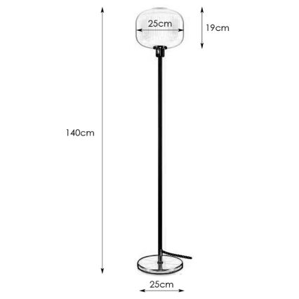 Markslöjd 108054 - Λάμπα δαπέδου SOBER 1xE27/40W/230V ορείχαλκος
