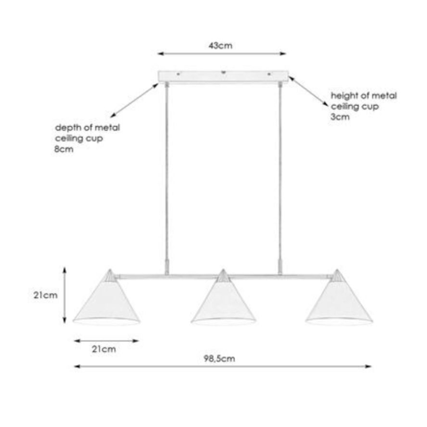 Markslöjd 108075 - Κρεμαστό πολύφωτο KLINT 3xE14 / 40W / 230V λευκό