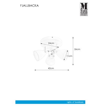 Markslöjd 108083 - Φωτιστικό σποτ μπάνιου FJÄLLBACKA 3xG9/20W/230V IP44 λευκό