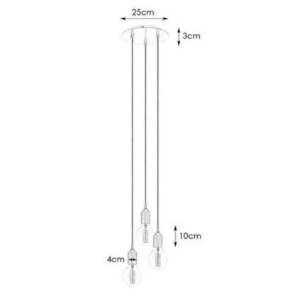 Markslöjd 108099 -Κρεμαστό πολύφωτο BRONX 3xE27/60W/230V μπρούντζινο