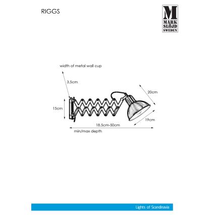Markslöjd 108105 - Φωτιστικό τοίχου RIGGS 1xE27 / 60W / 230V μαύρο
