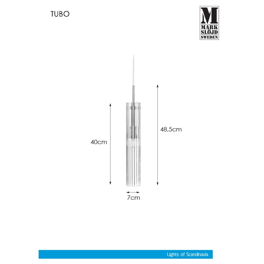 Markslöjd 108112 - Κρεμαστό πολύφωτο TUBO 1xE14/40W/230V