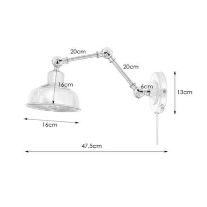 Markslöjd 108115 - Φωτιστικό τοίχου GRIMSTAD 1xE27 / 60W / 230V