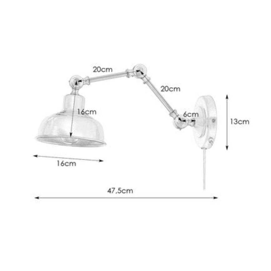 Markslöjd 108115 - Φωτιστικό τοίχου GRIMSTAD 1xE27 / 60W / 230V