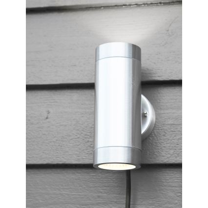 Markslöjd 108170 - LED επιτοίχιο φωτιστικό εξωτερικού χώρου GARDEN24 2xLED/3W/24V IP44 ματ χρώμιο