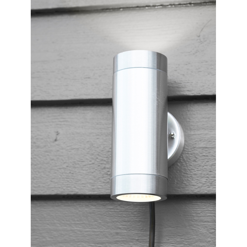 Markslöjd 108170 - LED επιτοίχιο φωτιστικό εξωτερικού χώρου GARDEN24 2xLED/3W/24V IP44 ματ χρώμιο