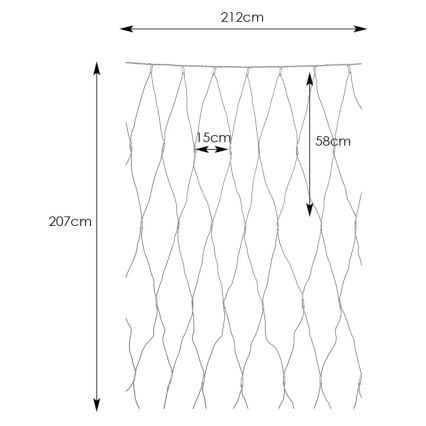 Markslöjd 108178 - LED εξωτερική χριστουγεννιάτικη κουρτίνα GARDEN24 160xLED/24V 2x2m θερμό λευκό