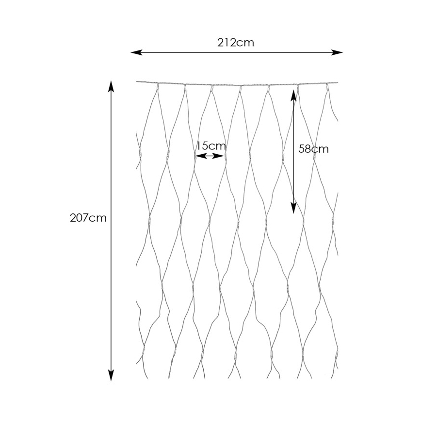 Markslöjd 108178 - LED εξωτερική χριστουγεννιάτικη κουρτίνα GARDEN24 160xLED/24V 2x2m θερμό λευκό