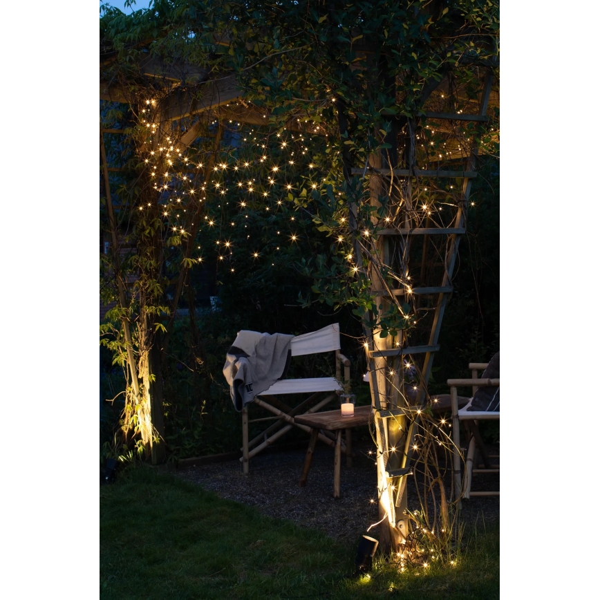 Markslöjd 108179 - LED εξωτερική χριστουγεννιάτικη κουρτίνα GARDEN24 160xLED/24V 3,1m θερμό λευκό