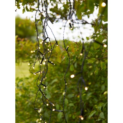 Markslöjd 108179 - LED εξωτερική χριστουγεννιάτικη κουρτίνα GARDEN24 160xLED/24V 3,1m θερμό λευκό