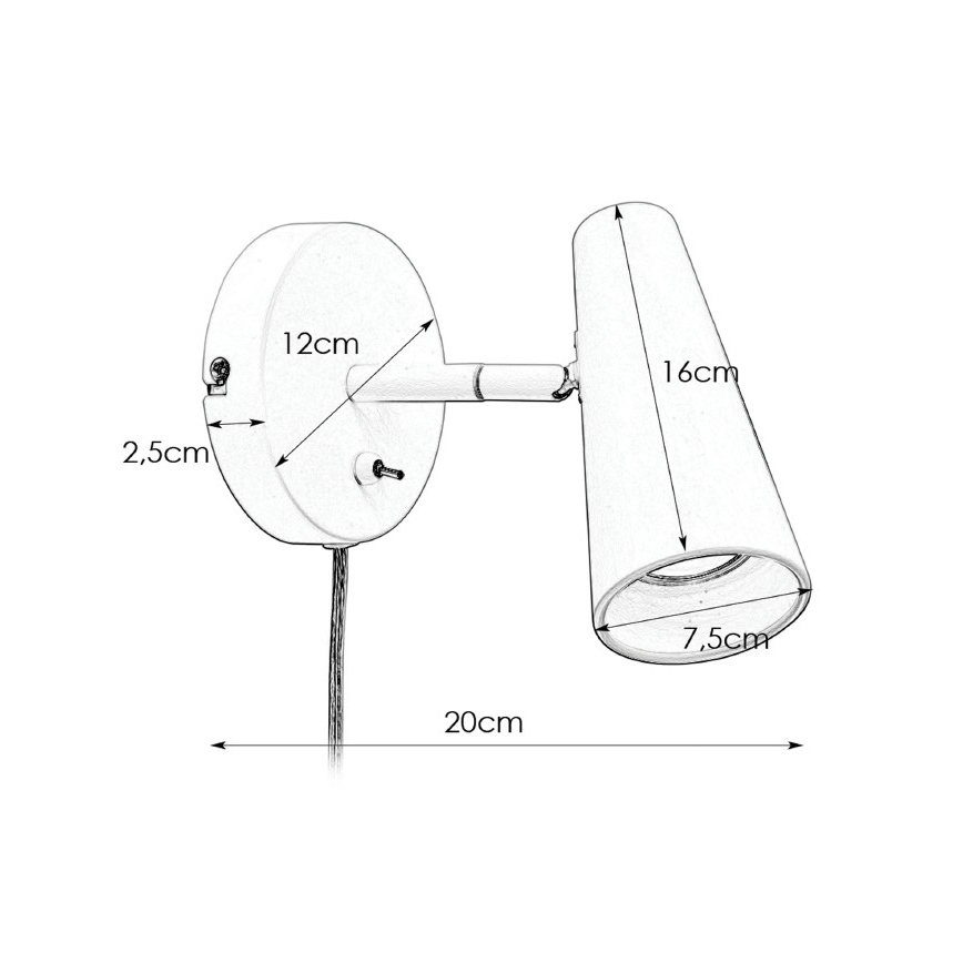 Markslöjd 108199 - Σποτ τοίχου CREST 1xGU10/7W/230V λευκό