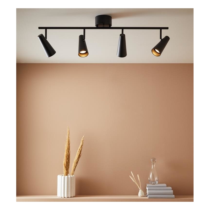 Markslöjd 108202 - Σποτ με 4 φώτα CREST 4xGU10/7W/230V μαύρο